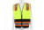 MCR Safety Hi Vis Reflective Safety Vest, ANSI Type R Class 2, 4in Silver Stripes, Zipper Front Closure, Fluorescent Lime, 5X, WCCL2MLSZX5