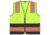 MCR Safety Hi Vis Reflective Safety Vest, ANSI Type R Class 2, 4in Silver Stripes, Zipper Front Closure, Fluorescent Lime, 5X, WCCL2MLSZX5