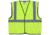 MCR Safety Hi Vis Reflective Safety Vest, ANSI Type R Class 2, Solid with 2in Silver Stripes, Hook and Loop Front Closure, Fluorescent Lime, 2X, VCL2SLX2