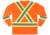 MCR Safety Hi Vis Safety Work T-Shirts, Soft Poly, Long Sleeve and Tagless Design, ANSI 107 Type R Class 3, Fluorescent, Fluorescent Orange, 5X, WCLTCS2OX5