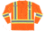 MCR Safety Hi Vis Safety Work T-Shirts, Soft Poly, Long Sleeve and Tagless Design, ANSI 107 Type R Class 3, Fluorescent, Fluorescent Orange, 5X, WCLTCS2OX5