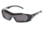 MCR Safety HL1 Series Safety Glasses, Anti-Fog Lens, Non-Slip TPR Temples and Nose Piece, Extended Brow Guard, Gray, One Size, HL112AF