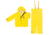 MCR Safety Hydroblast Series 2 Piece Hydroblasting Rain Suit, .28mm PVC/Nylon/PVC, Rain Jacket, Attached Hood and Bib Pants, Yellow, 2X, 3902X2