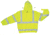 MCR Safety Luminator Hi-Vis Insulated Jacket, Attached Drawstring Hood, Silver Reflective Stripes, Fluorescent Lime, 4X, BMRCL3LX4