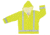 MCR Safety Luminator Hi Vis Lightweight Rain Jacket, Poly/PU, Attached Drawstring Hood, ANSI 107 Type R Class 3, Fluorescent Lime, L, 500RJHL