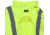 MCR Safety Luminator Hi Vis Lightweight Rain Jacket, Poly/PU, Detachable Hideaway, Hood with Drawstring, ANSI 107 Type R Class 3, Fluorescent Lime, 4X, 508SJX4