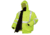 MCR Safety Luminator Reversible Bomber Jacket, PU/Cotton Poly,ANSI Class 3, Attached Hide-Away Hood, Fluorescent Lime, XL, BRCL3LXL