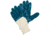 MCR Safety Nitrile Coated Work Gloves, Palm and Over the Knuckle Coating, Knit Wrist and Soft Jersey Lining, Treated with ActiFresh, Blue/Natural, Large, 97950L