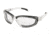 MCR Safety PN120AF PN1 Series Safety Glasses with Clear Anti-Fog Lens, Closed Cell Foam Lining, Clear, One Size, PN120AF
