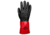 MCR Safety PredaStretch Work Gloves, 18 Gauge Seamless Nylon Shell, Full PVC Nitrile Coating with Sandy Finish, 12in Gauntlet Cuff, Red and Black, Small, MG9648S