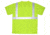 MCR Safety STSCL2MLM Hi Vis Safety Work T-Shirts, Soft Poly Birdseye Mesh, Short Sleeve and Tagless Design, ANSI 107 Type R Class 2, Fluorescent Lime, M, STSCL2MLM