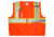 MCR Safety SURVCS2POM Hi Vis Reflective Safety Vest, ANSI Type R Class 2, 4in Silver Stripes, Zipper Front Closure, Fluorescent Orange, M, SURVCS2POM