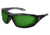 MCR Safety Swagger RP2 Series Welding Filter Shade 2.0 Dark Safety Glasses, Foam Lined Lenses, Green Filter 2.0, One Size, RP2120
