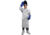 MCR Safety Welding Cape Sleeve with Open Back, 2 Pockets, Gray, L, 38100MWL