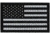 Merica Life Reflective US Flag Patch, Black/ White, 3 x 2in, REF-USFLAG-BW