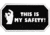 Merica Life This is My Safety PVC Patch, Black, 3 x 2, SAFETY-BLACK