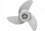 Motorguide Machete III Prop, Alum./3-blade/3.5in Hub, New Condition MOTO-MGA087M