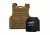NcSTAR Expert Carrier Vest w/Two 10x12in Shooters Cut Hard PE Ballistic Panels, Tan, 2XL BPCVPCVXL2963T-A