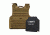 NcSTAR Expert Plate Carrier Vest w/Two 10x12in Rectangle Cut Soft Ballistic Panels, Tan, 2XL BSCVPCVXL2963T-A