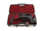Negrini Hybri-Tech RMR Capable Locking Pistol Case, Black/Bordeaux, Full Size Pistol, 2039iR/6521