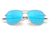 Oakley OO4147 Contrail Sunglasses - Mens, Satin Chrome Frame, Prizm Sapphire Lens, 57, OO4147-414703-57