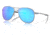 Oakley OO4147 Contrail Sunglasses - Mens, Satin Chrome Frame, Prizm Sapphire Lens, 57, OO4147-414703-57