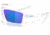 Oakley OO9129 Cables Sunglasses - Men's, Polished Clear Frame, Prizm Sapphire Polarized Lens, 63, OO9129-912905-63
