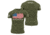 OpticsPlanet Exclusive Grunt Style American Flag T-Shirt Mens, Military Green, Small, 3001-Military Green-S