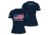 OpticsPlanet Exclusive Grunt Style American Flag T-Shirt Womens, Navy, Small, 3900-Navy-S