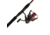 Penn Fishing Fierce IV Combo, 6.2/1, Right/Left, 4000, 7ft. Rod Length, Medium Power, Extra Fast Action, 1 Piece Rod, Black/Red, FRCIV4000701M