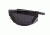 Popticals PopStar Sunglasses, Black Over Crystal Gloss Frame, Gray Lens, Polarized, 040040-BLGP