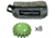 Powerflare PF-200 Softpack,  8 Safety Lights,Amber LED,ACU Bag,8 Batteries, Olive Drab Shell SP8ACU-A-OD
