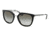 Prada PR13QSA Sunglasses ROK4M1-54 - Top Black/white Havana Frame, Green Gradient Lenses
