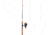 ProFISHiency 5ft High Vis Orange Micro Spinning Combo, Multicolor, PRO5SPINOG