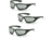 Pyramex Accurist Black Padded Frame/Silver Mirror Lens, Pack of 3