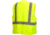 Pyramex Class 2 Solid Hi-Vis Safety Vest, Lime, Large, RVHL2910L