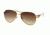 Ralph Lauren RL7047Q Sunglasses 928613-58 - Shiny Pale Gold Frame, Gradient Brown Lenses