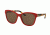 Ralph Lauren RL8143 Sunglasses 559973-55 - Shiny Laque Red Frame, Brown Lenses
