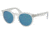 Ralph Lauren RL8146P Sunglasses 500256-49 - Sandblast Crystal Frame, Azure Mirror Blue Lenses