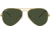 Ray-Ban Aviator Large Metal RB3025 Sunglasses, Arista Frame, Crystal Green 55 mm Lenses, W3234-5514