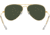 Ray-Ban Aviator Large Metal RB3025 Sunglasses, Arista Frame, Crystal Green 55 mm Lenses, W3234-5514