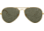 Ray-Ban Aviator Large Metal RB3025 Sunglasses, Arista Frame, Crystal Green Polarized 55 mm Lenses, 001-58-5514
