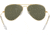 Ray-Ban Aviator Large Metal RB3025 Sunglasses, Arista Frame, Crystal Green Polarized 55 mm Lenses, 001-58-5514