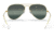 Ray-Ban Aviator Large Metal RB3025 Sunglasses, Legend Gold Frame, Silver/Blue Chromance Lens, Polarized, 55, RB3025-9196G6-55