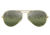 Ray-Ban Aviator Large Metal RB3025 Sunglasses, Legend Gold Frame, Silver/Green Chromance Lens, Polarized, 55, RB3025-9196G4-55