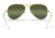 Ray-Ban Aviator Large Metal RB3025 Sunglasses, Legend Gold Frame, Silver/Green Chromance Lens, Polarized, 55, RB3025-9196G4-55