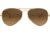 Ray-Ban Aviator Large Metal RB3025 Sunglasses, Matte Gold Frame, Polar Brown Lenses, RB3025 112/M2-55