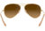 Ray-Ban Aviator Large Metal RB3025 Sunglasses, Matte Gold Frame, Polar Brown Lenses, RB3025 112/M2-55