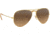 Ray-Ban Aviator Large Metal RB3025 Sunglasses, Matte Gold Frame, Polar Brown Lenses, RB3025 112/M2-55