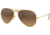 Ray-Ban Aviator Large Metal RB3025 Sunglasses, Matte Gold Frame, Polar Brown Lenses, RB3025 112/M2-55